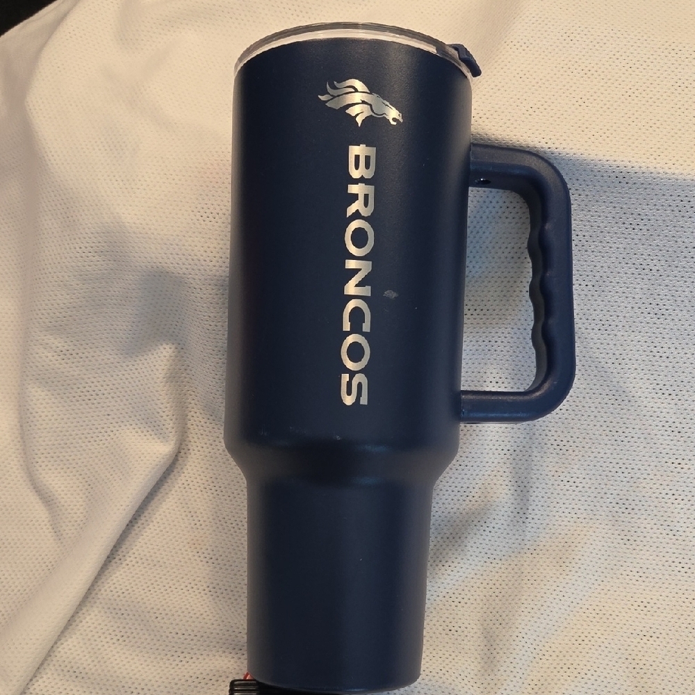 Broncos Navy Travel Mug